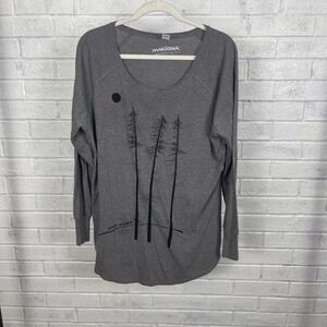 Marushka Gray Tree‎ Graphic T-Shirt Womens Size XXL Artsy Novelty Cabincore